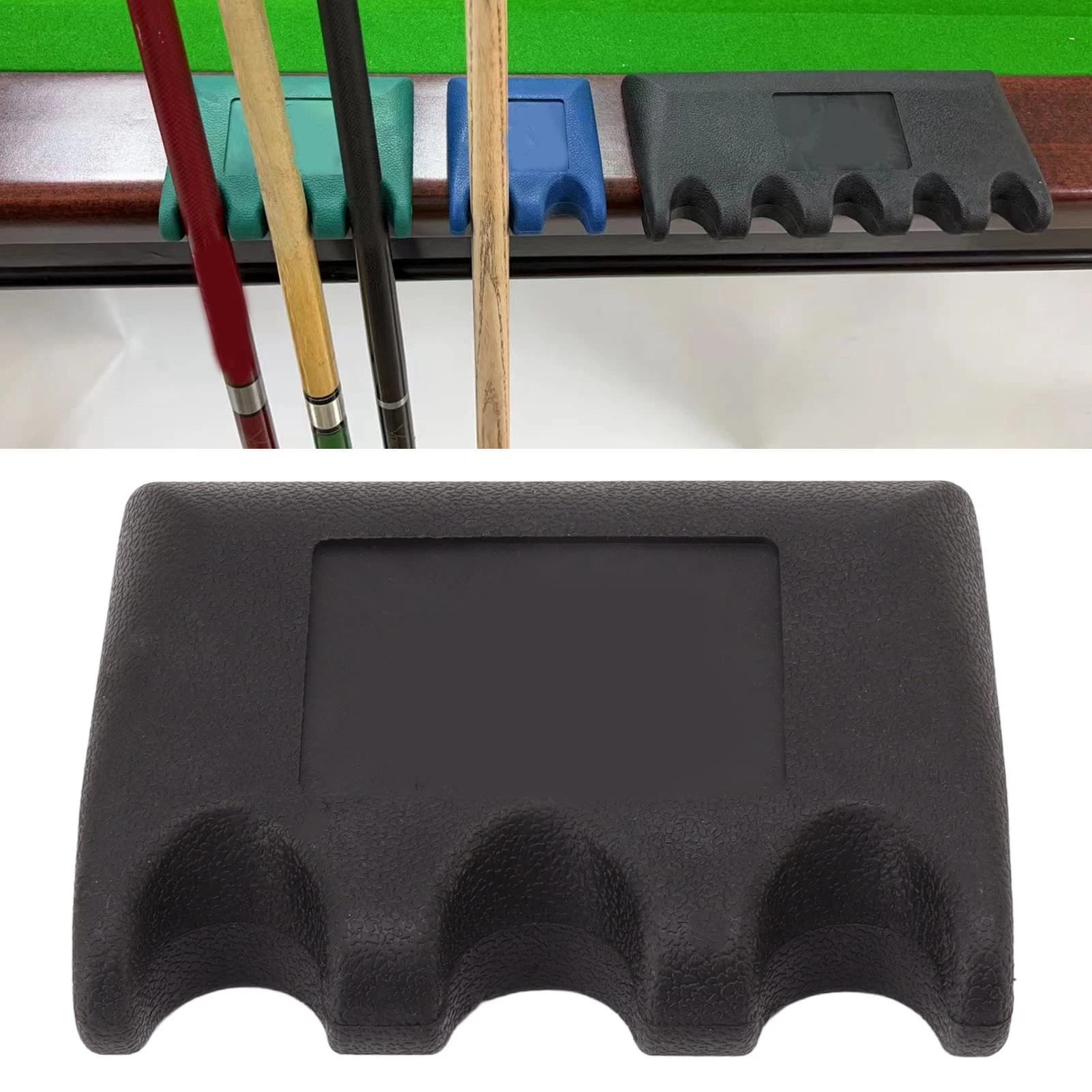 Suporte para Taco de Bilhar com Três Furos, Portátil, Antiderrapante, Suporte Pesado para Tacos, Suporte para Mesas e Cadeiras