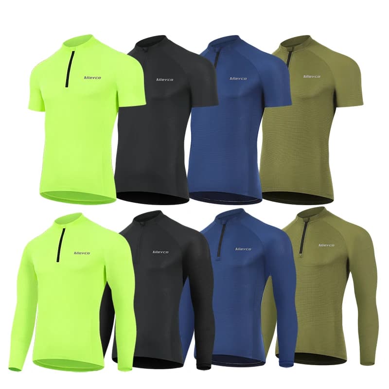 Camisa de ciclismo masculina com bolsos manga longa reflexiva fino ajuste respirável ciclismo maillot secagem rápida mtb estrada ciclismo t camisa