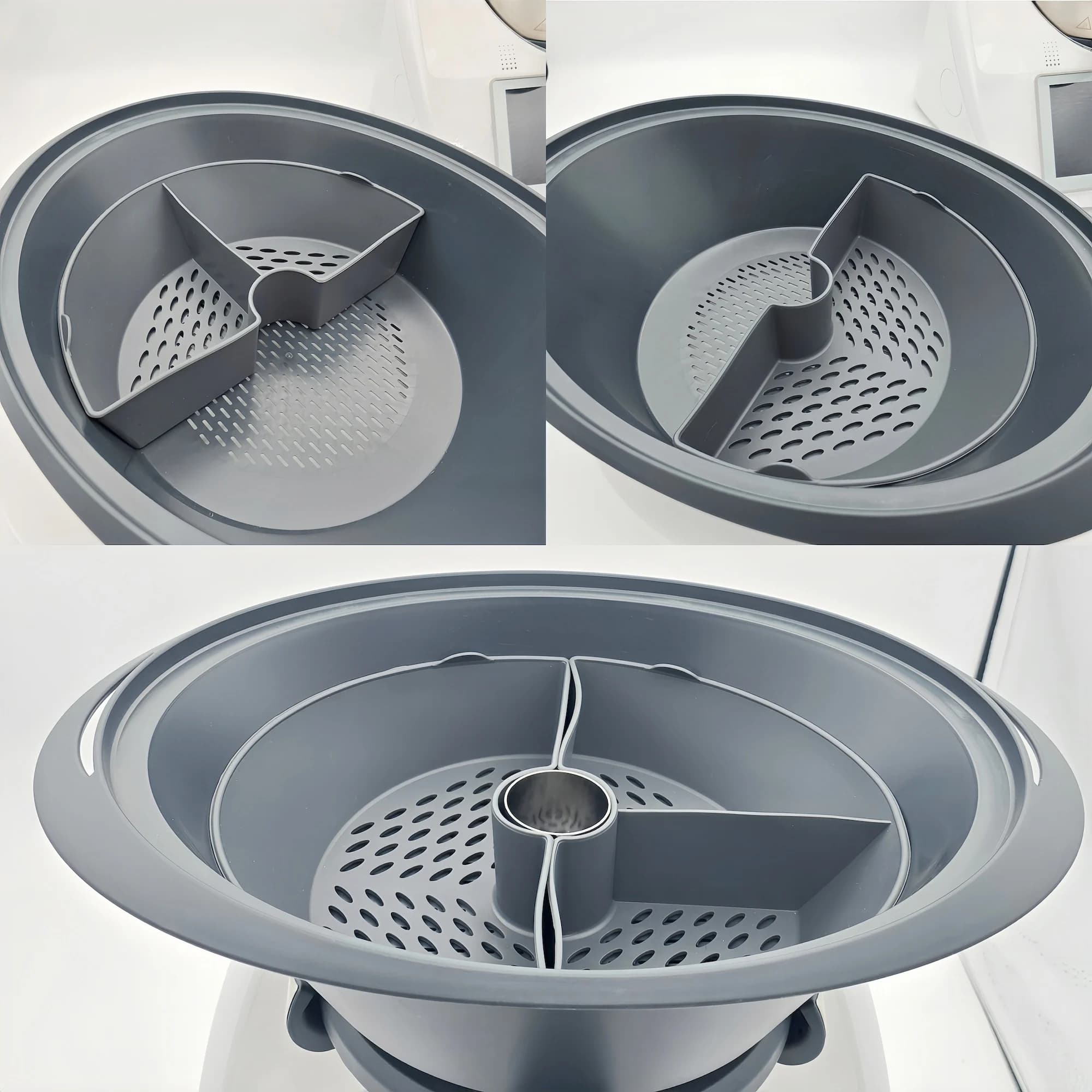 Compatível com TM5 TM6 TM31 - Divisor de câmara de acessórios para vapor - Grade de placa cozida no vapor - Silicone e aço inoxidável 304