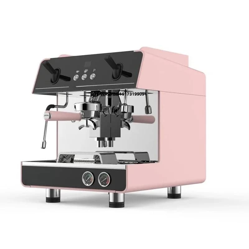 Máquina de Café Expresso Comercial Profissional de Grupo Único com Controle de Fluxo e Carcaça em Aço Inoxidável para Uso Comercial - Direto da