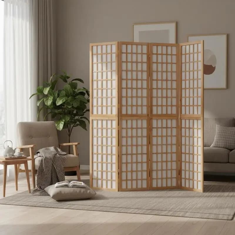 Divisória dobrável de 5 painéis 200x170 cm