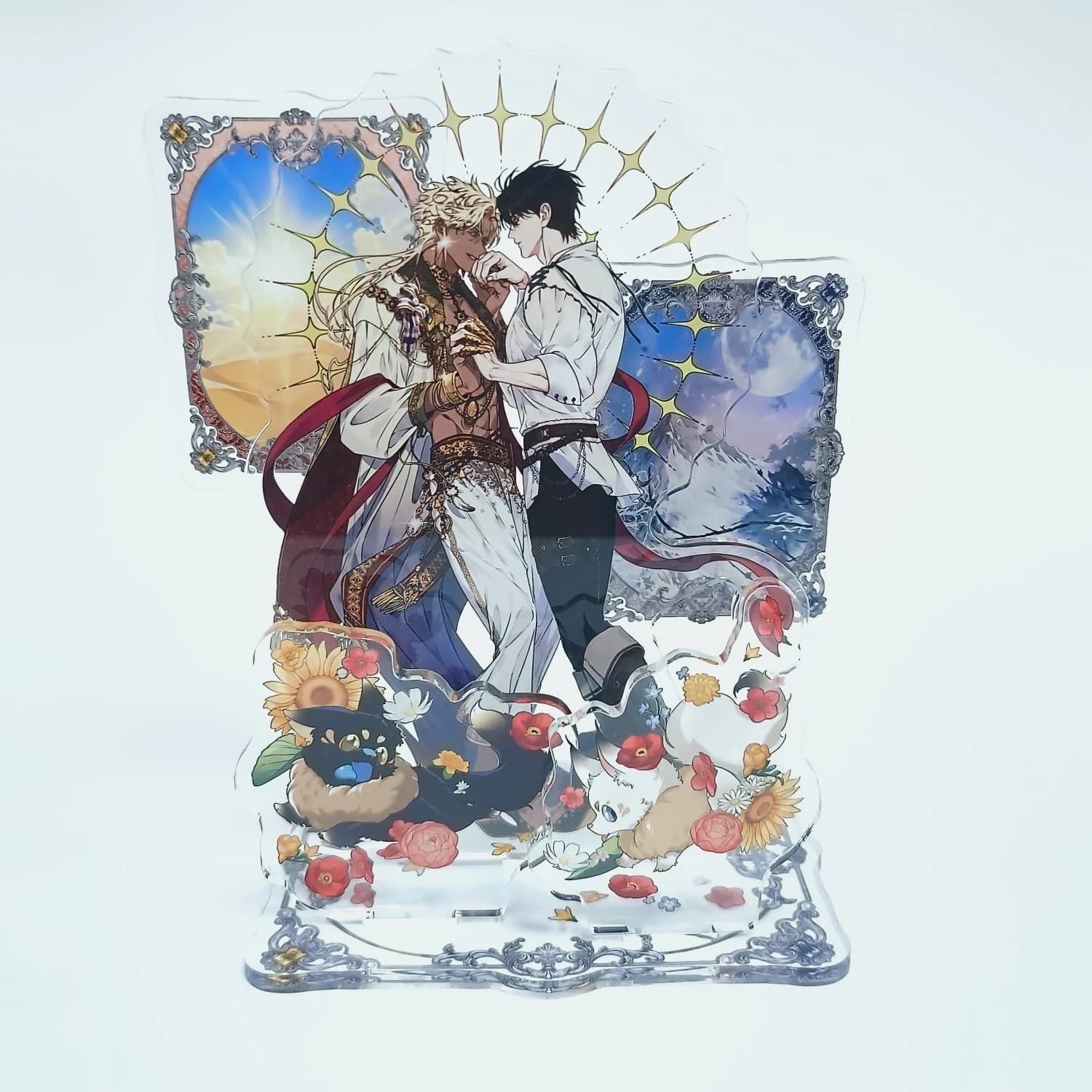 The Blossom of The White Night BL Yaoi Manhwa Chaveiro de Acrílico e Suporte de Mesa Colecionável de Anime Presente Decoração de Mesa