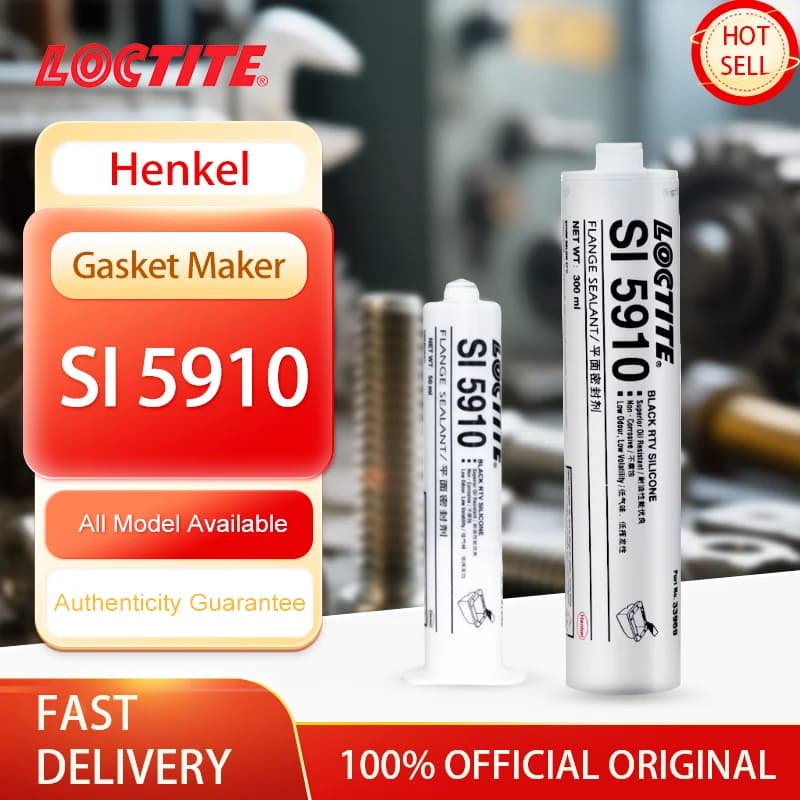 100% original loctite si 5910 rtv flange selante preto silicone borracha selante adesivo líquido junta selante