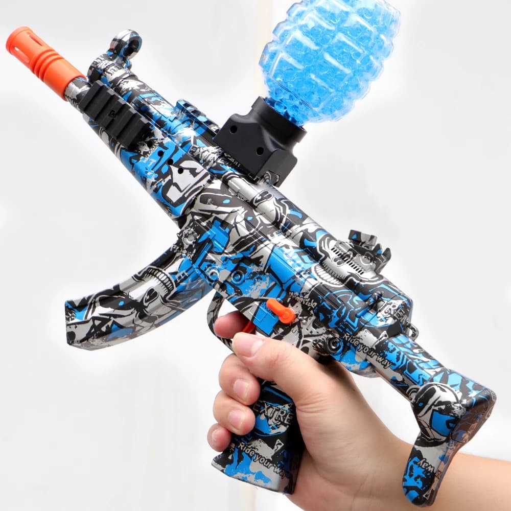 Blaster elétrico recarregável MP5 - Pistola de brinquedo automática ao ar livre para batalhas de equipe - Presente ideal (sem balas incluídas)