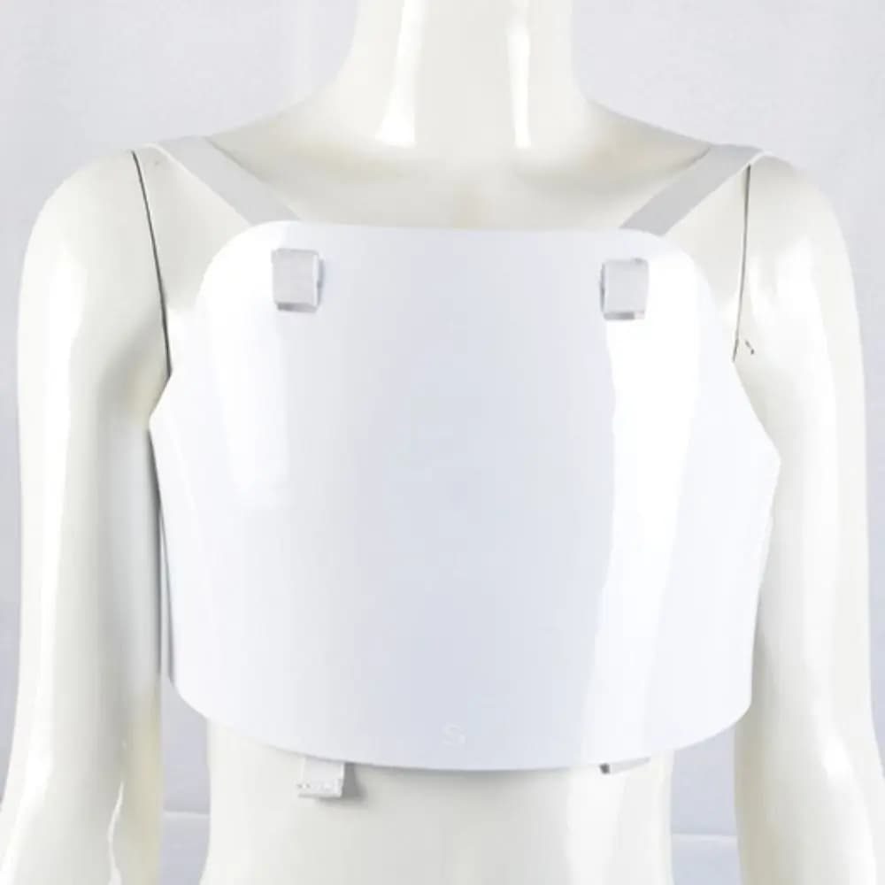 Esgrima protetor de peito para crianças, engrenagem do corpo, protetora, unisex, branco, elástico, durável, XS-XL