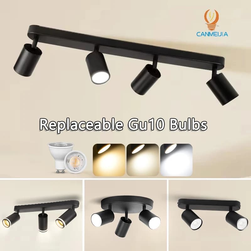 Lâmpada de Teto LED 110v 220v GU10, Luminária de Trilho LED para Lustre, Quarto, Corredor, Lâmpada de Teto, Lâmpada de Substituição para