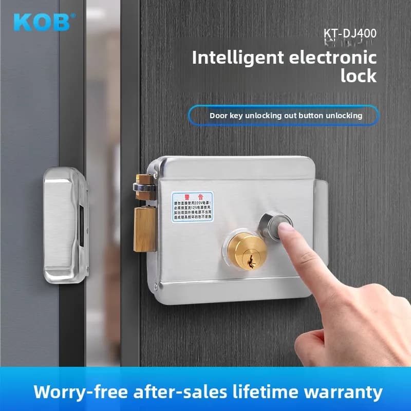 KOB aço inoxidável pintura de cozimento bloqueio de controle elétrico única e dupla cabeça comunidade controle acesso interfone bloqueio