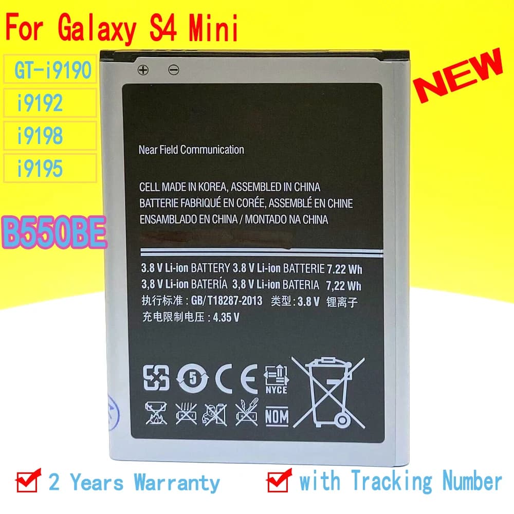 100% nova bateria de alta qualidade b500be para galaxy s4 mini GT-i9190 i9192 i9198 i9195 em estoque entrega rápida com ferramentas gratuitas