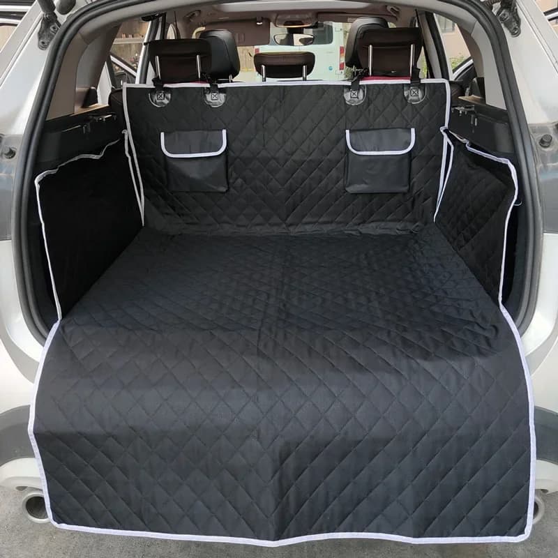 Capa de assento de carro para cães, à prova d'água, porta-malas, transportador de carro, tapete de viagem, rede para transportar cães pequenos,