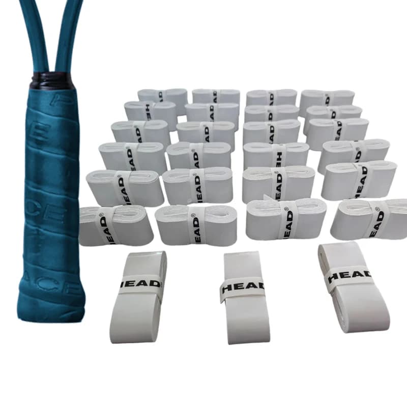30 Peças de Overgrip para Raquete de Tênis, Faixa Absorvente de Suor, Grip de PU para Raquete de Badminton, Grip de Tênis, Grip de Padel