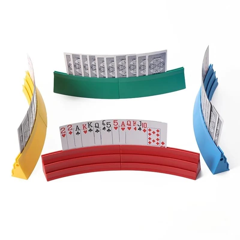 Conjunto de 4 peças de suporte para cartão de jogo de carnaval de Natal de Halloween, clipe de cartão de 3 camadas mãos-livres