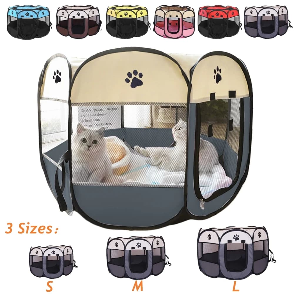 Leve portátil dobrável pet tenda sala de aniversário casa do cão canil casas e quartos gatos alta qualidade durável cercadinho para animais de