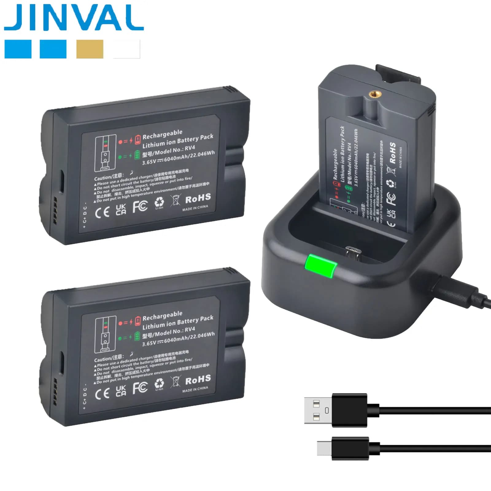 Bateria V4 5AT3S3 6040mAh RV4 com liberação rápida para Ring Video Doorbell 4, Battery Doorbell Plus, Spotlight Cam Plus
