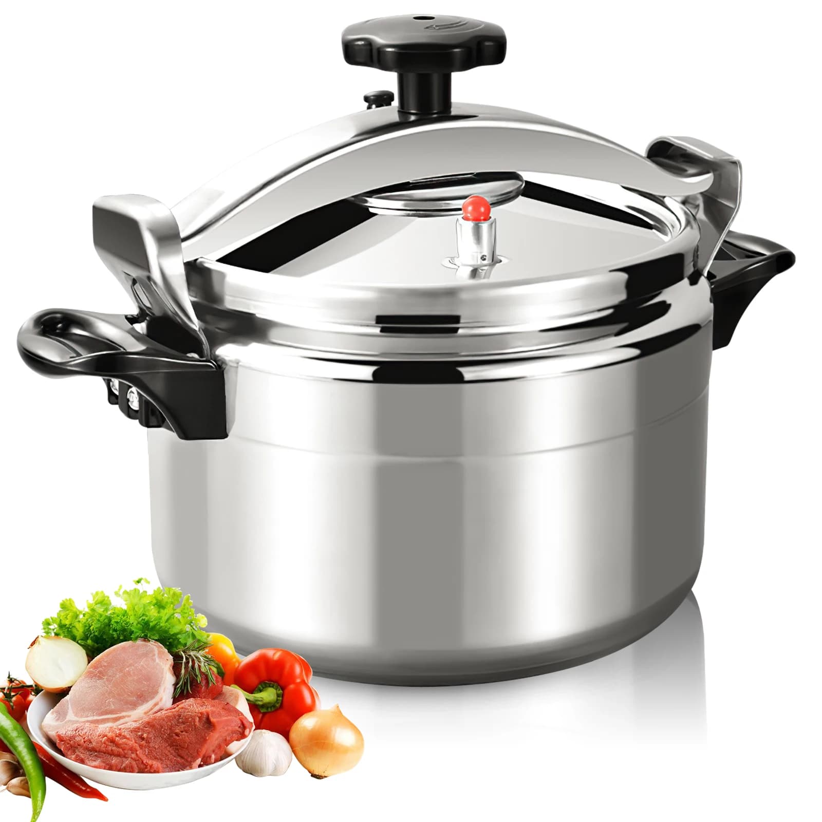 Panela de Pressão de Alumínio 7L/11L/15L para Cozinha Doméstica, Apenas para Fogão a Gás, Panela de Pressão à Prova de Explosão