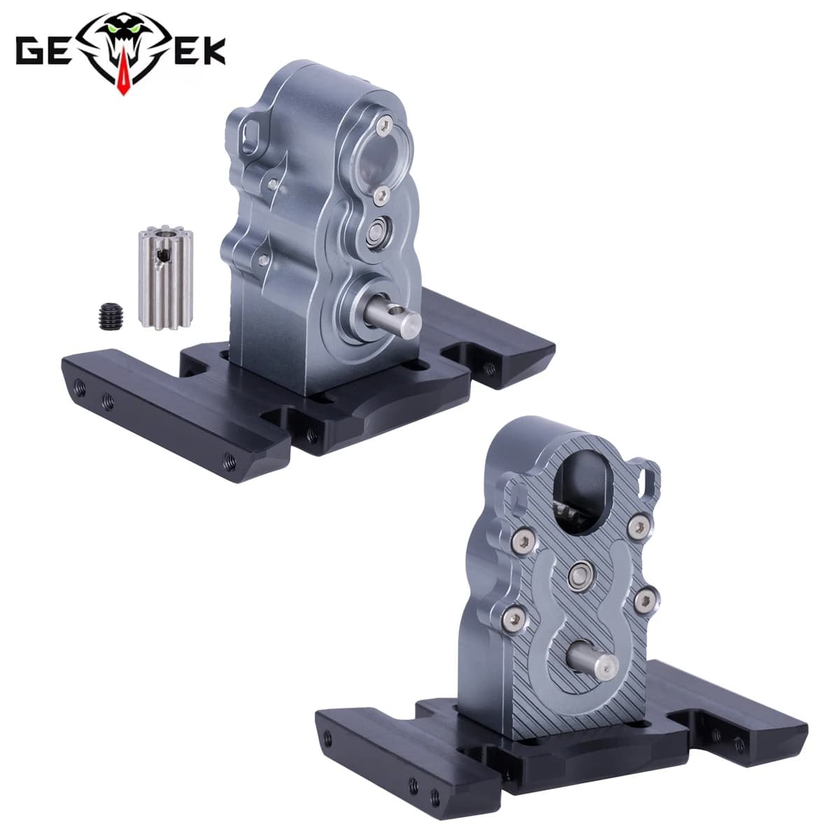 Caixa de engrenagens vertical de metal, caixa de engrenagens de alto desempenho para carro rastreador 1/10 rc traxxas trx4 defender axial scx10 rc4wd,