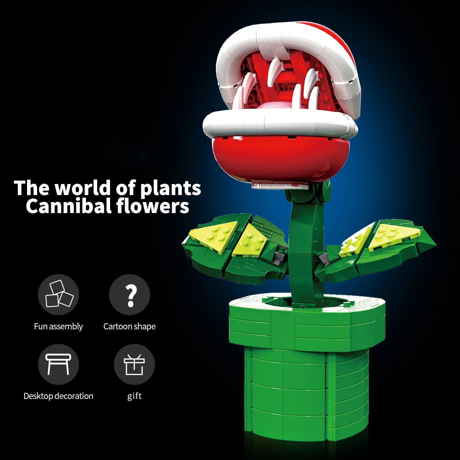 Novo 2025 chomper chama flor bombardeiro estrela blocos de construção modelo decoração montagem brinquedos educativos presentes aniversário das