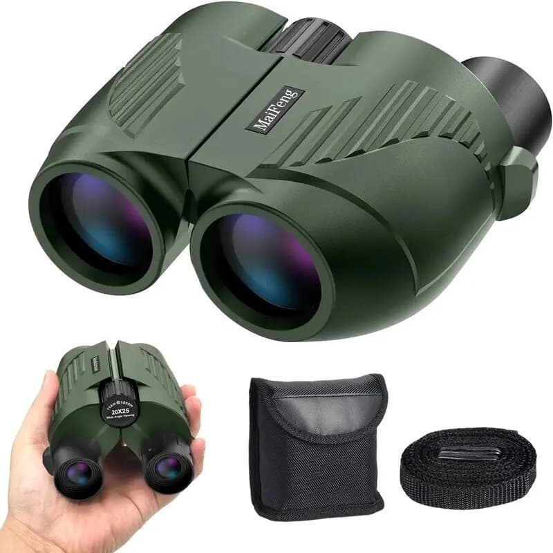 Binóculos Profissionais HD 20X25 com Prisma BAK4, à Prova d'Água, Potente Telescópio Óptico Portátil para Acampamento e Caça ao Ar Livre
