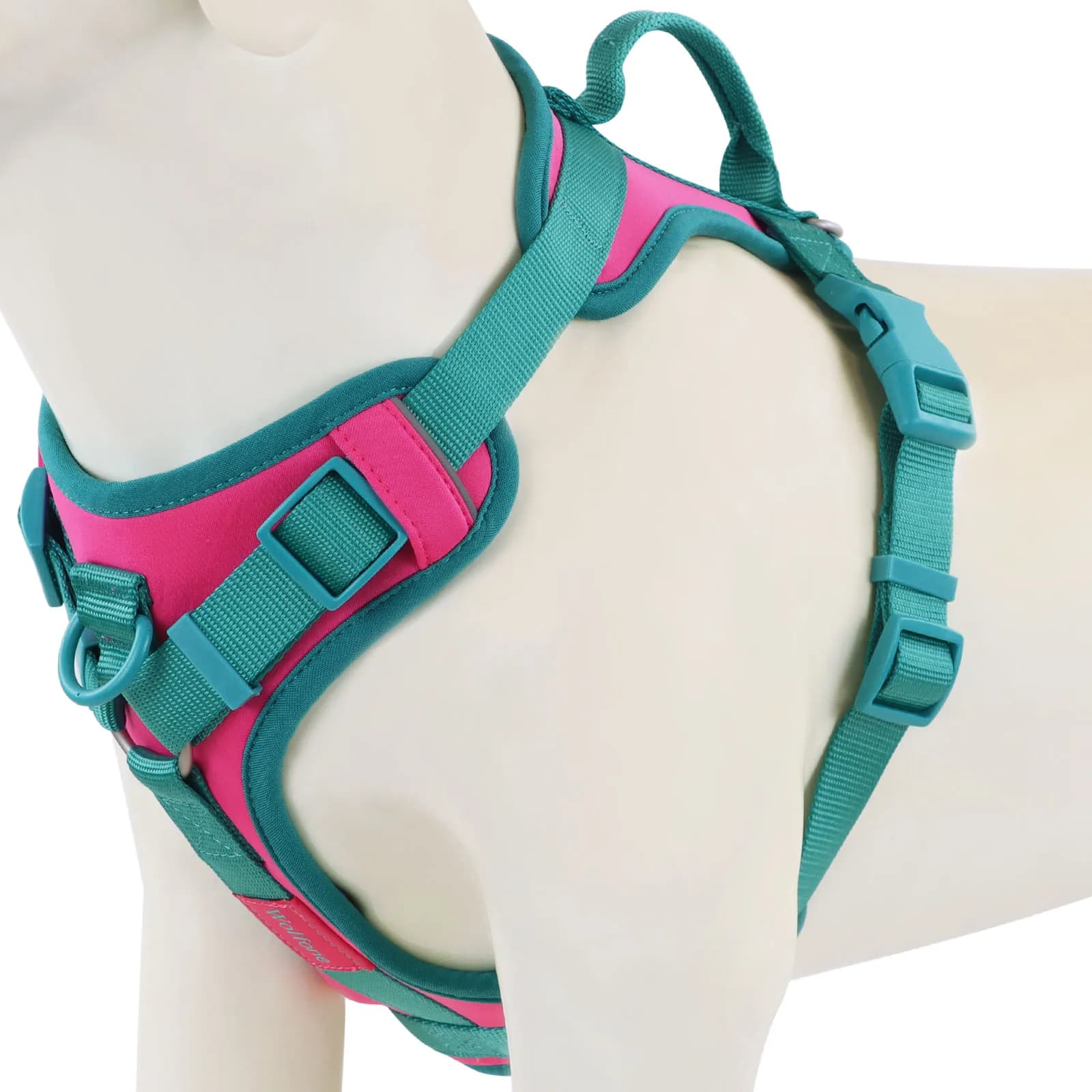 Emendando cores respirável para médio sem puxar arnês para cães grandes e pequenos alça peitoral ajustável arnês para cães personalizado