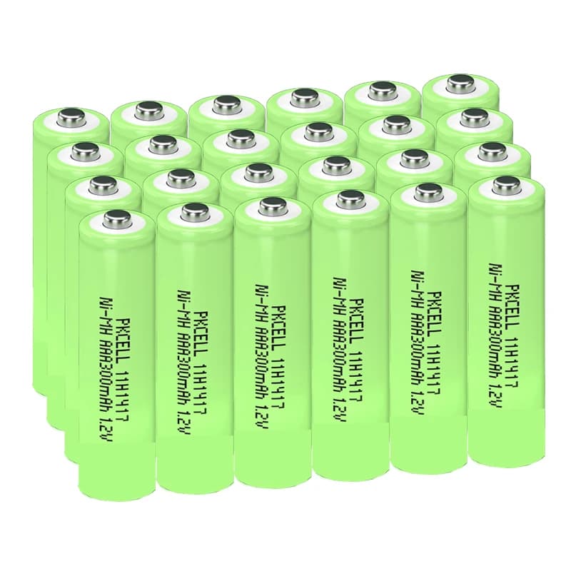 20PCS PKCELL AAA 300mAh Baterias Recarregáveis Ni-MH 1.2V para Luzes Solares e Iluminação Ambiente