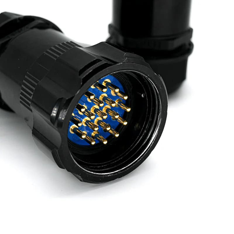 Conector socapex profissional de 19 pinos, macho e fêmea, banhado a ouro, resistente, 19 pinos, plugue soca, conector em linha para energia de palco