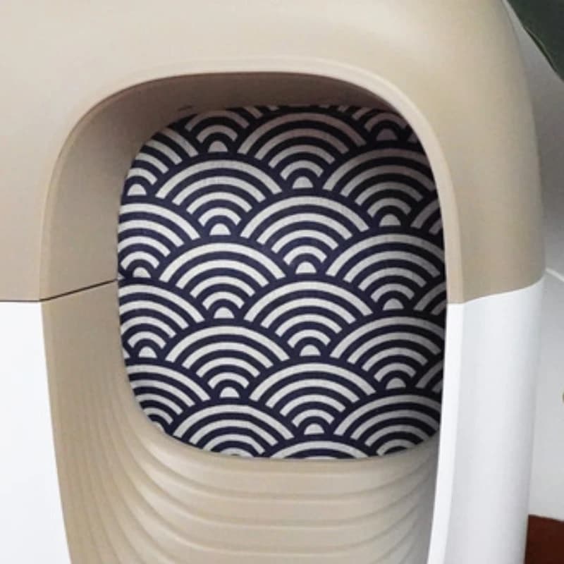 Cortina Artesanal Anti-odor e Anti-areia para Caixa de Areia Automática Petsnowy, Proteção de Privacidade para Caixa Sanitária de Gatos, Saco de