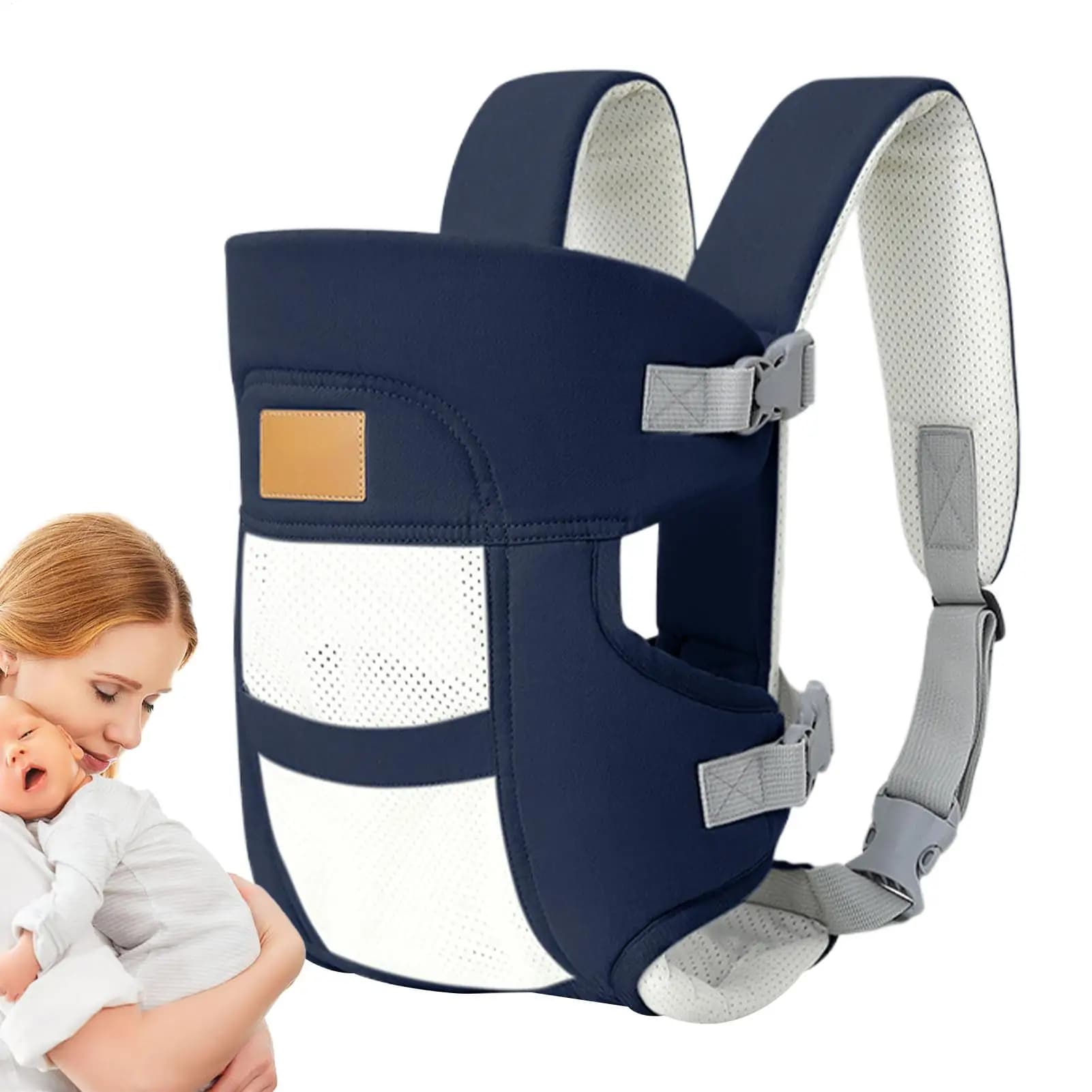 Suporte de bebê peito leve portador de bebê ergonômico respirável horizontal estilingue saco suporte de cabeça ajustável para caminhadas na