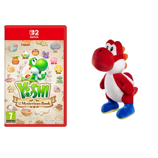 Yoshi and the Mysterious Book + Peluche do Yoshi Vermelho