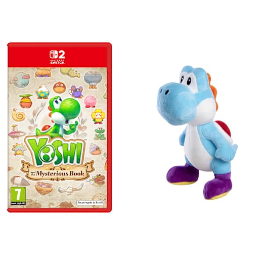 Yoshi and the Mysterious Book + Peluche do Yoshi Azul-Claro