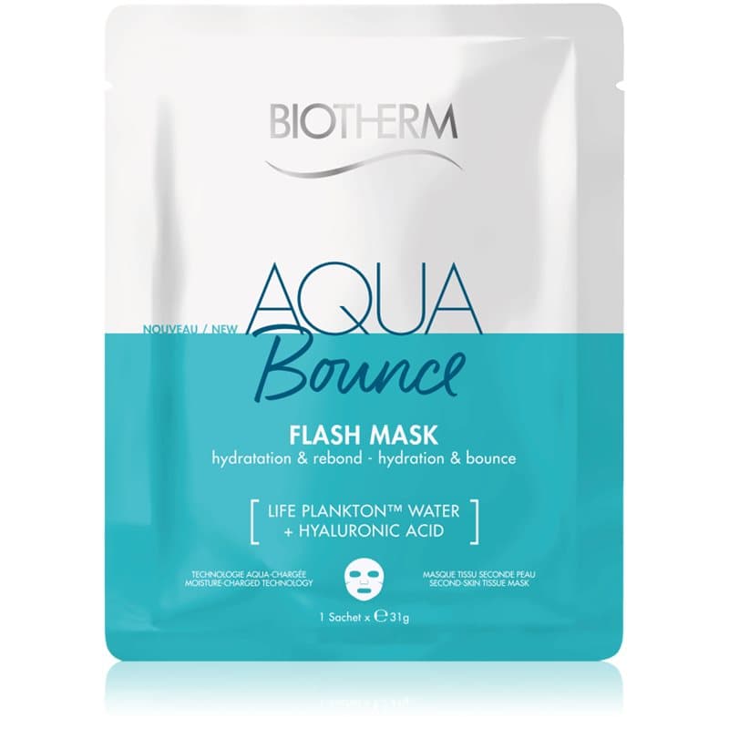 Biotherm Aqua Bounce Flash Mask máscara em folha 35 g