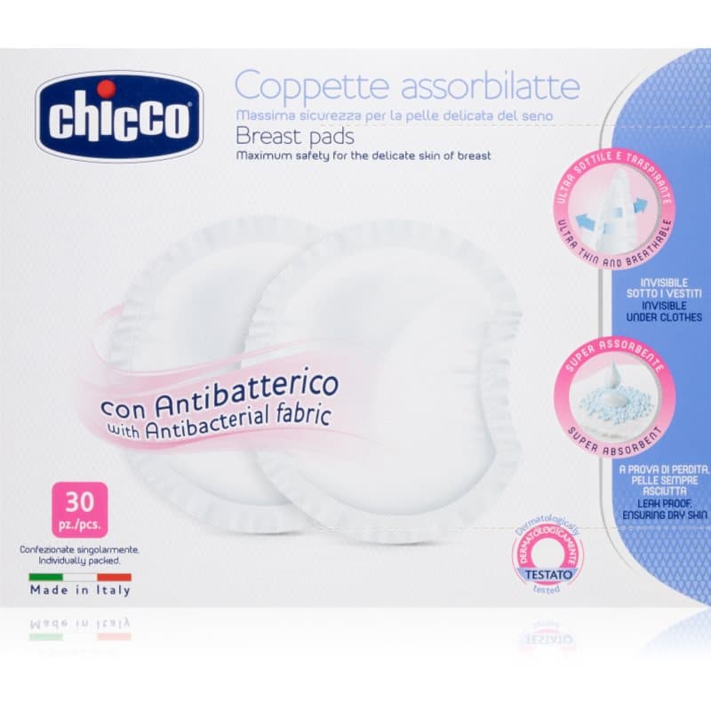 Chicco Breast Pads White discos absorventes descartáveis 30 un.