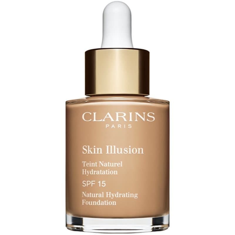 Clarins Skin Illusion Natural Hydrating Foundation Maquilhagem hidratante para uma pele radiante SPF 15 tom 111N Auburn 30 ml