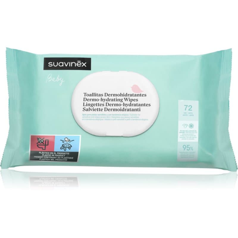 Suavinex Baby Dermo-hydrating Wipes Toalhitas para rosto e corpo 72 un.