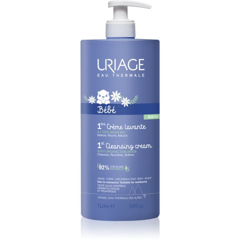 Uriage Bébé 1st Cleansing Cream creme suave de limpeza para bebés 0+ 1000 ml
