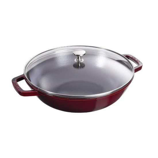 Wok panela, ferro fundido, 30cm, Grenadine - Staub