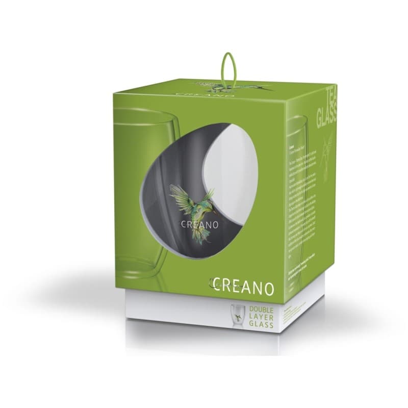 Copo Vidro Duplo Creano - Colibri Verde