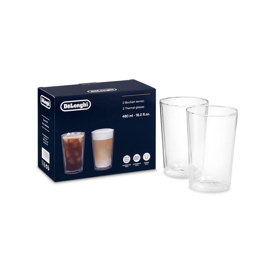 De'Longhi De'Longhi Copos térmicos de parede dupla, 480ml, conjunto de 2 DLSC319