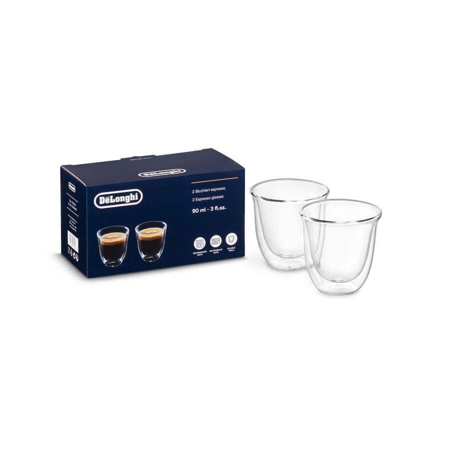 De'Longhi De'Longhi Chávenas de café expresso de parede dupla, 90ml, conjunto de 2 DLSC310
