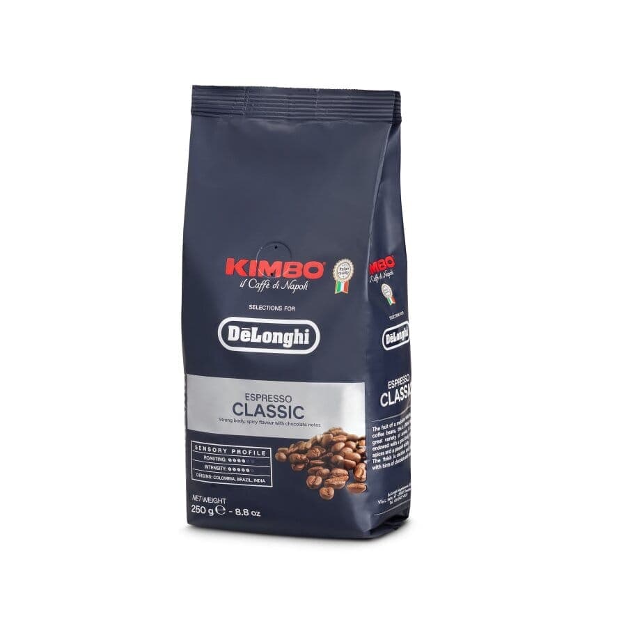 De'Longhi De'Longhi Kimbo para De'Longhi, Grãos de Café Classic, 35% Arabica 65% Robusta, 250 g DLSC610