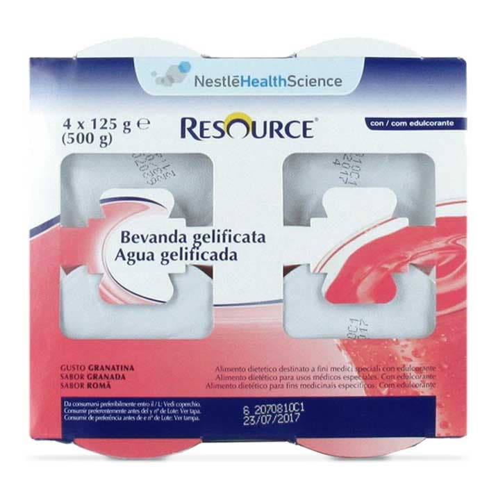 Resource Agua Gelificada Sabor Granada 4 X 125 Gr
