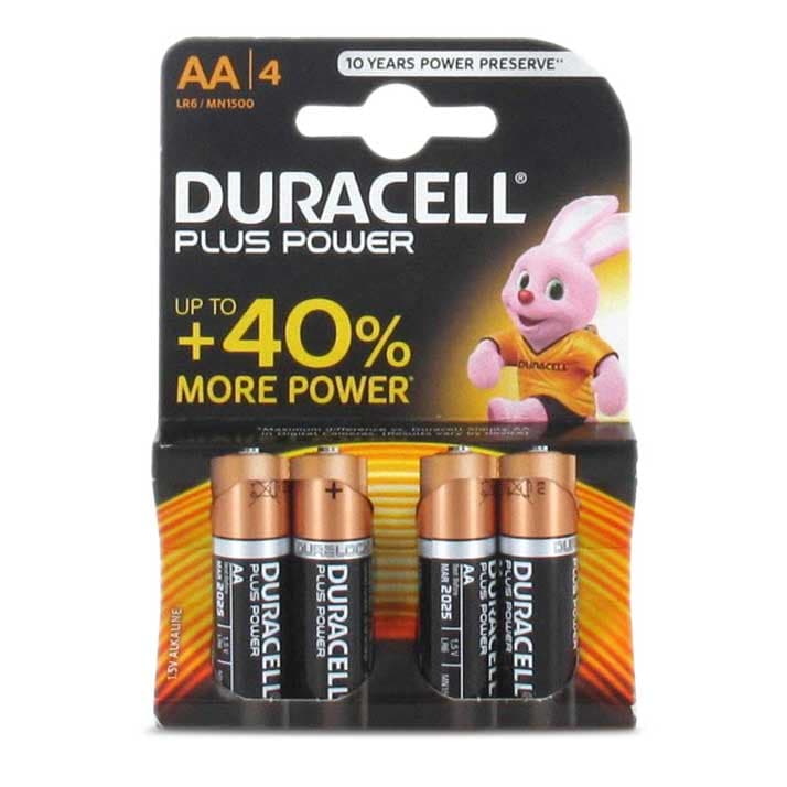Duracell Alcalina Plus Power AA (LR06) K4 4 Ud.