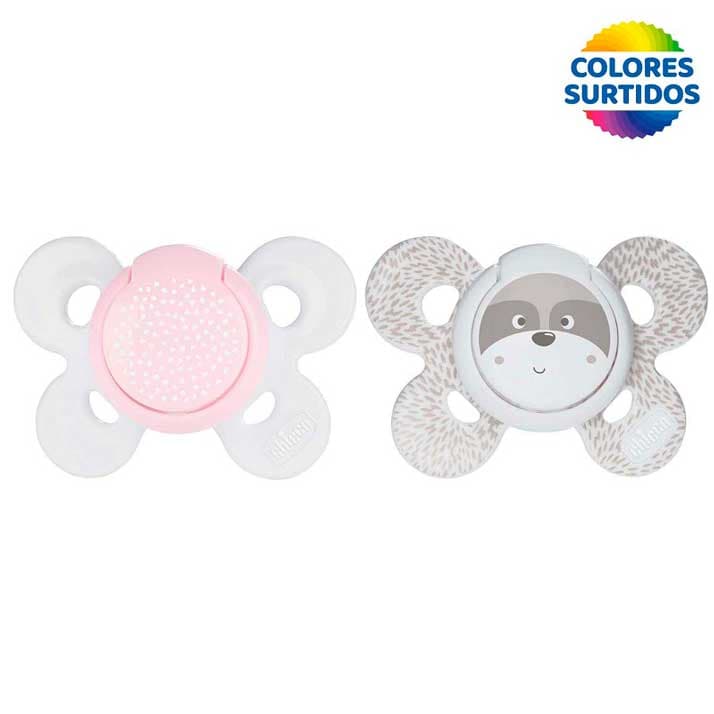 Chicco Chupete Physio Comfort Silicona Rosa 0-6M 2 Ud