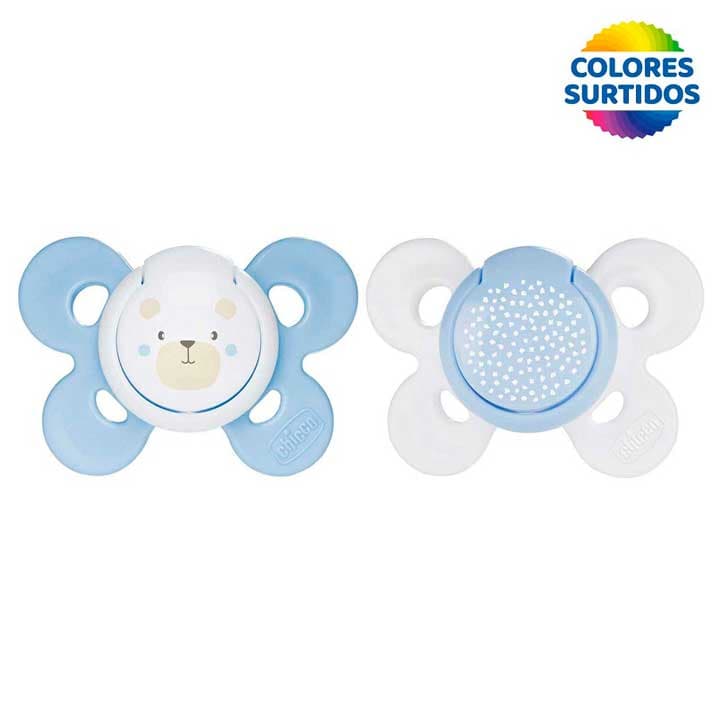 Chicco Chupete Physio Comfort Silicona Azul 0-6M 2 Ud