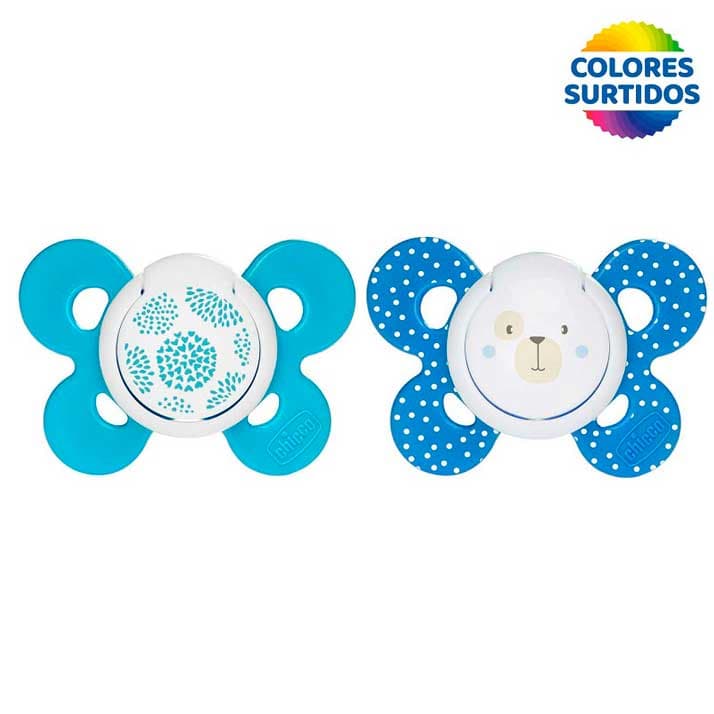 Chicco Chupete Physio Comfort Silicona Azul 6-16M 2 Ud