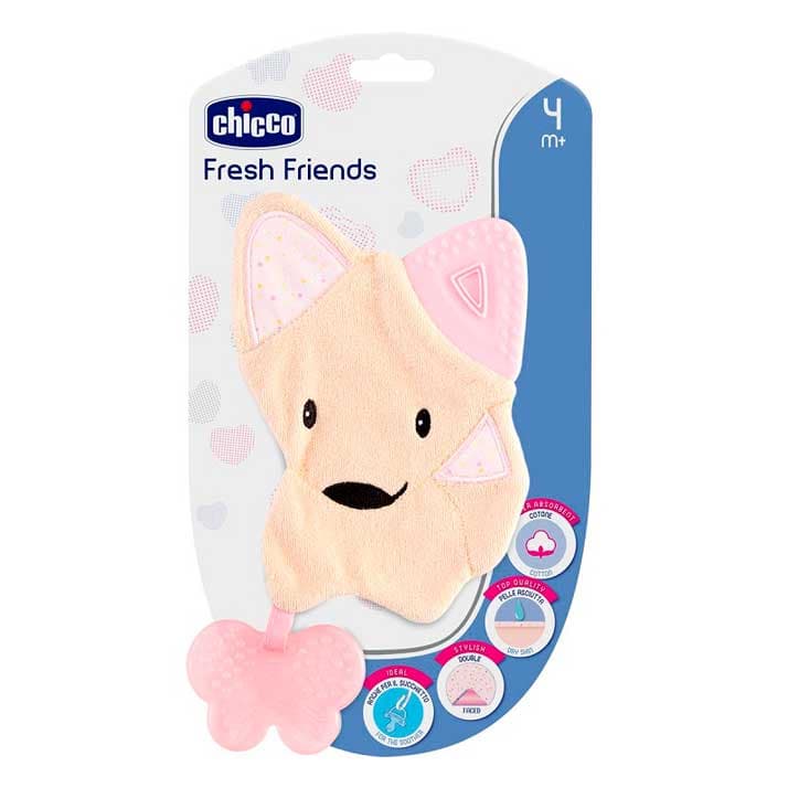 Chicco Mordedor 3 En 1 Fresh Friend Rosa 4M+