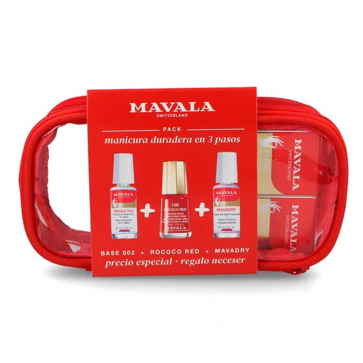 Neceser Mavala Base 002 + Rococo Red + Mavadry