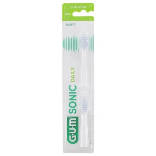 Gum Sonic Daily Recambios Cepillo Blanco 2 Unidades
