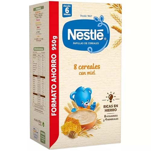 Nestle Papilla 8 Cereales Con Miel 950G