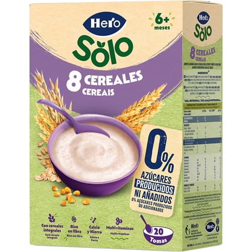 Hero Baby Pedialac 8 Cerales 0% Azucares Producidos ni Añadidos 340 Gr