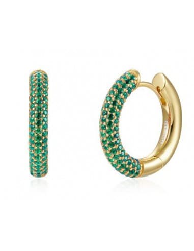 AR438DO Aros Triple Circonitas Verdes