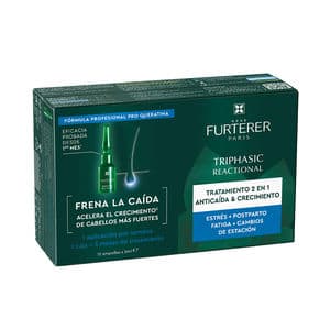 TRIPHASIC reativo antiqueda, ampolas para queda de cabelo reativa, 12 unidades